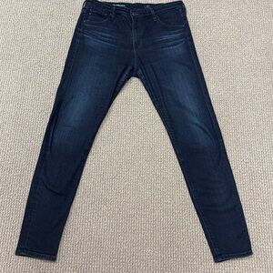 AG Farrah Skinny, High-Rise, Dark Denim Jeans, Size 31
